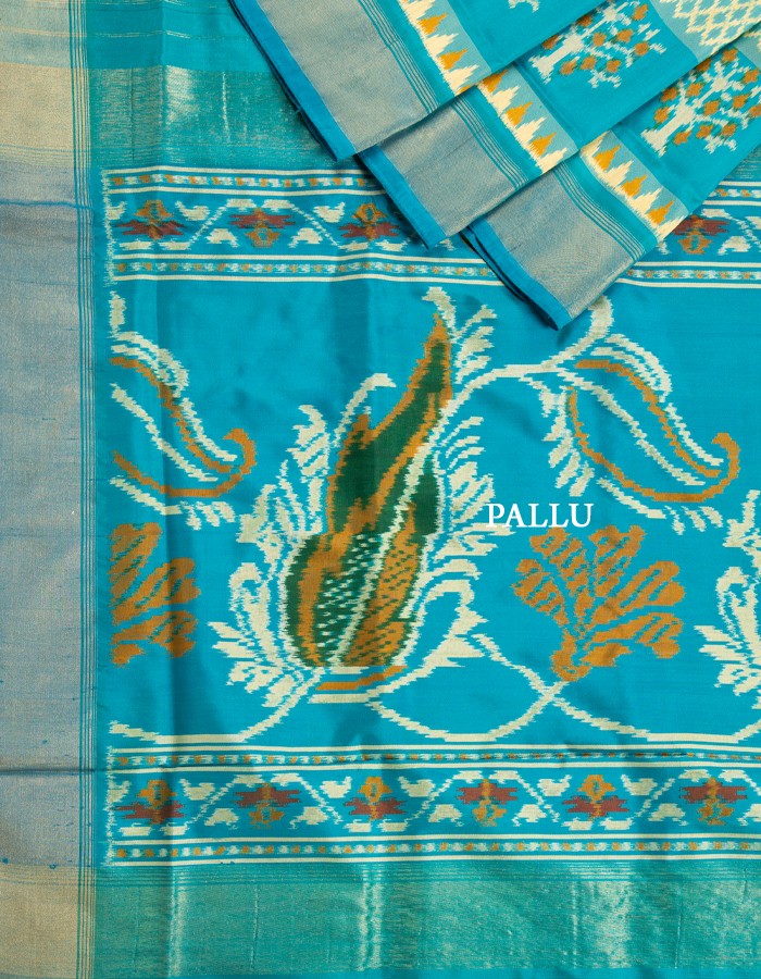 Blue Ikkat Saree