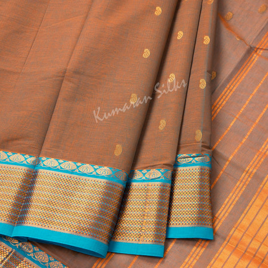 Venkatagiri Handloom Cotton Dual shade Saree Without Blouse