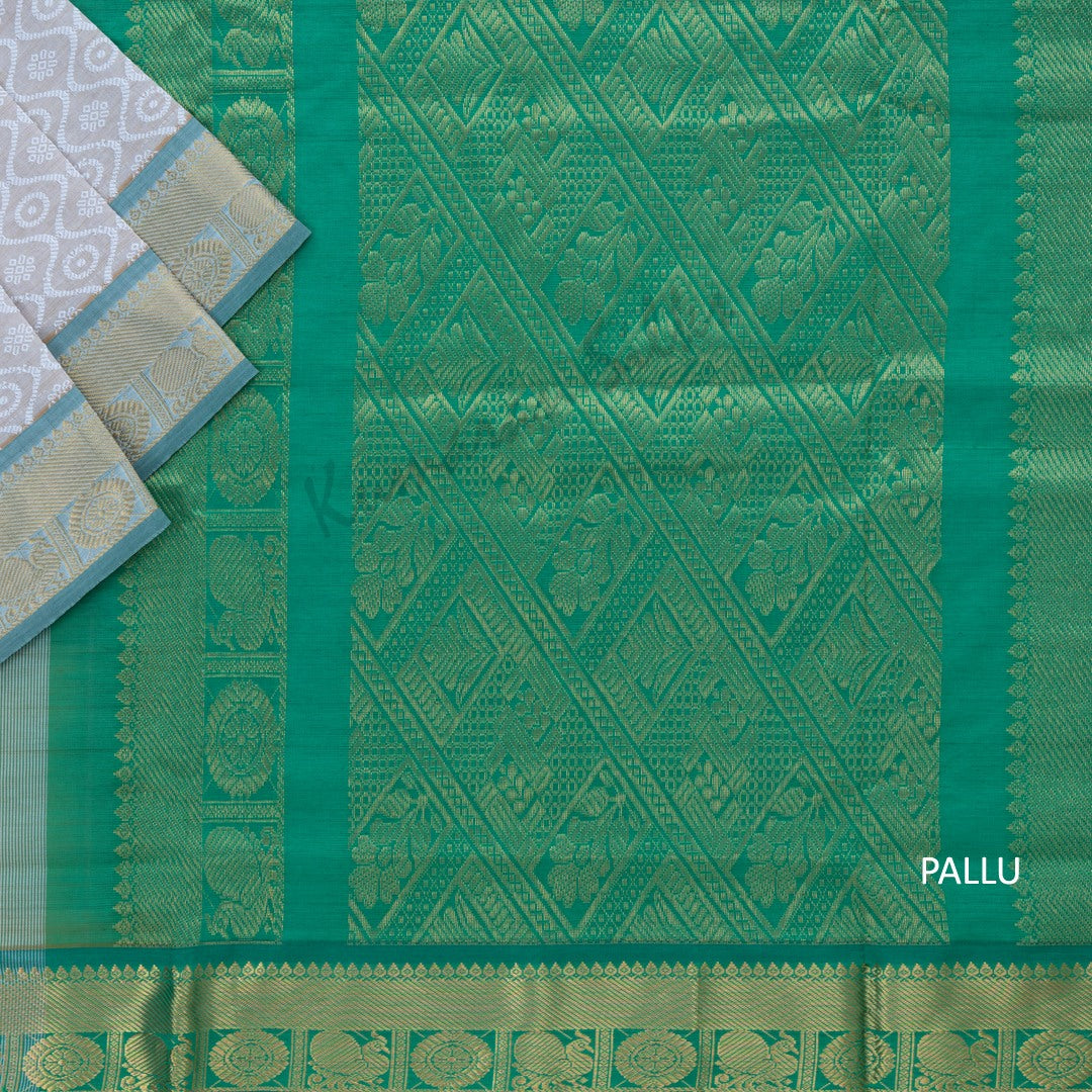 Poly Cotton Cream Jacquard Embroidered Saree