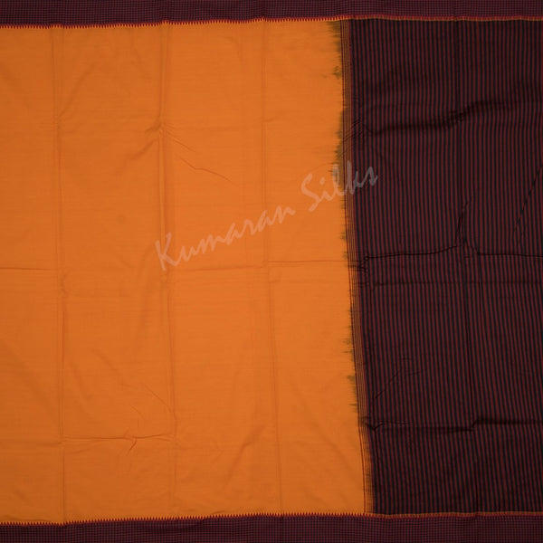 Dharwad Cotton Mango Yellow Saree