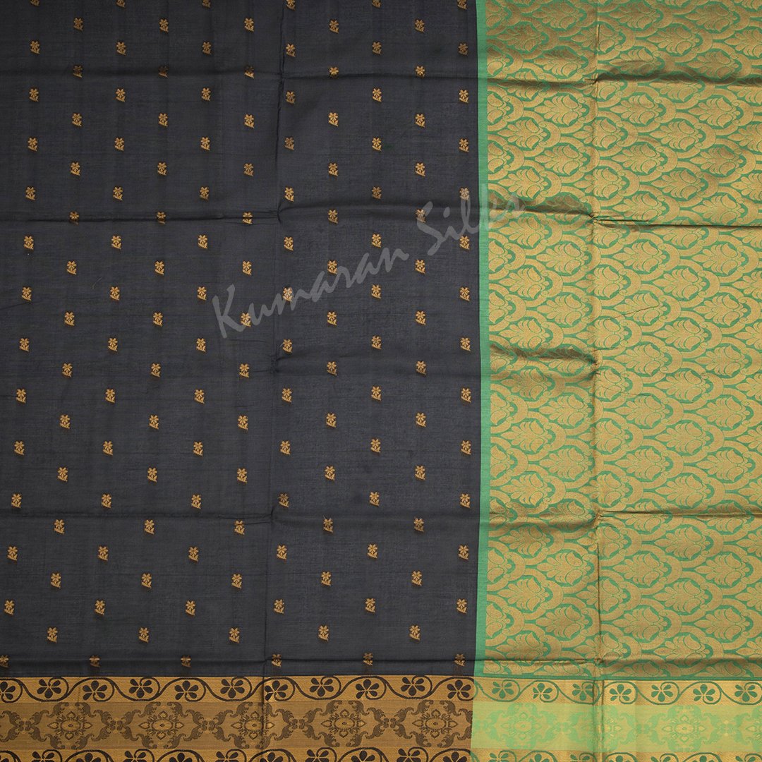 Kalyani Cotton Black Embroidered Saree