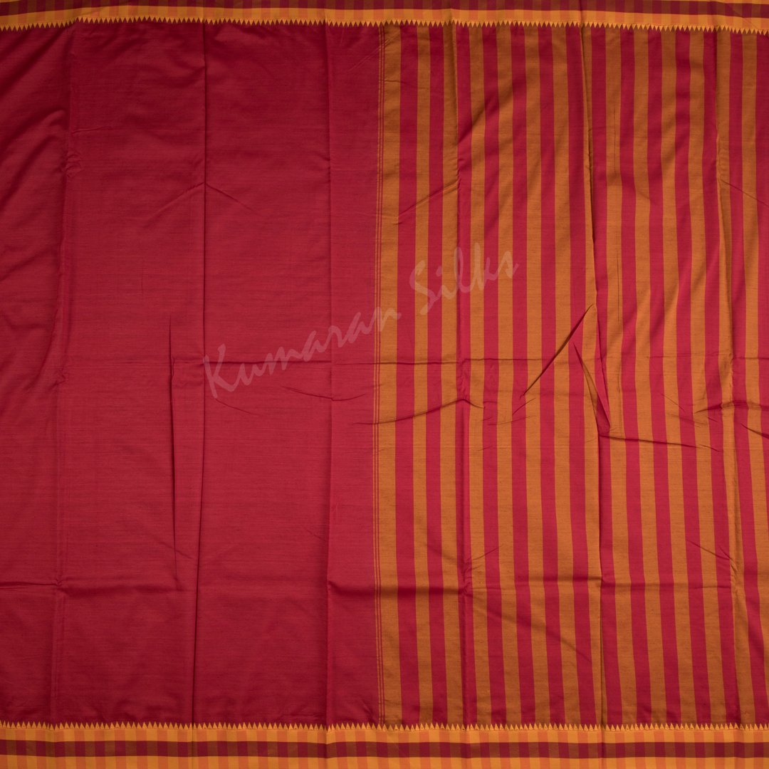 Dharwad Cotton Red Saree 02