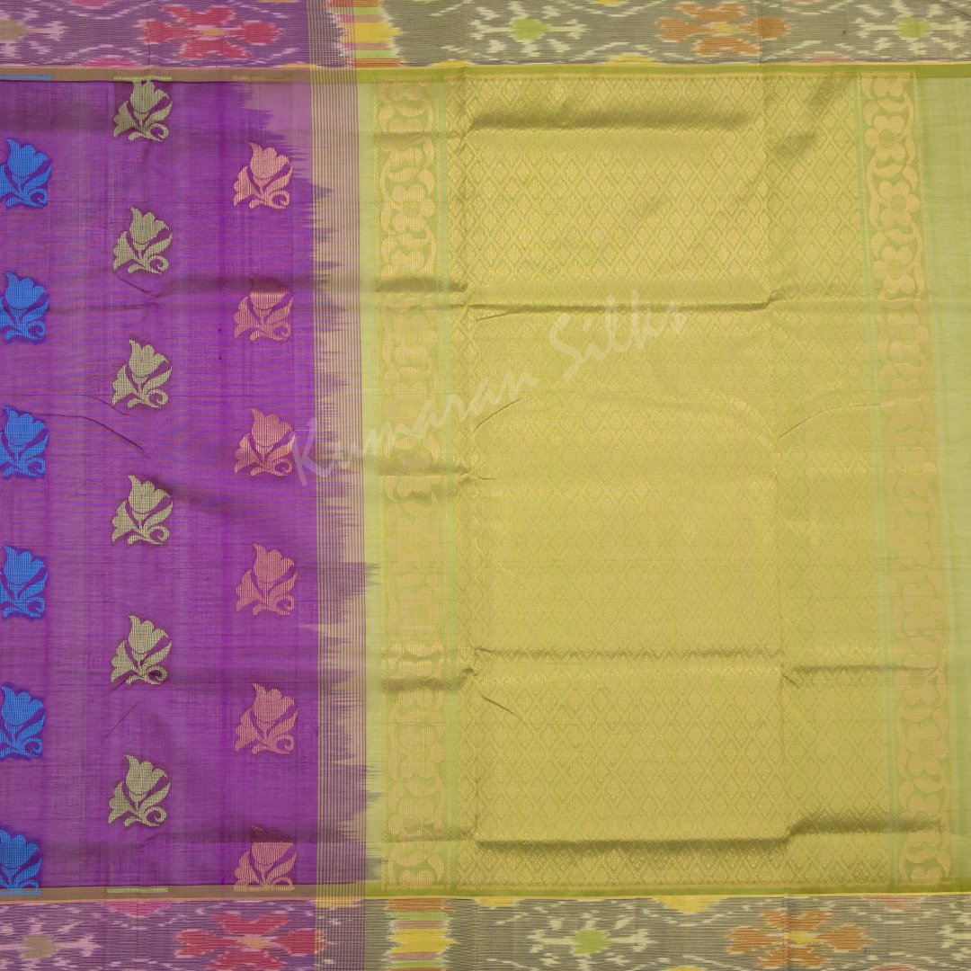 Amirthavarshni Purple Silk Cotton Saree 02