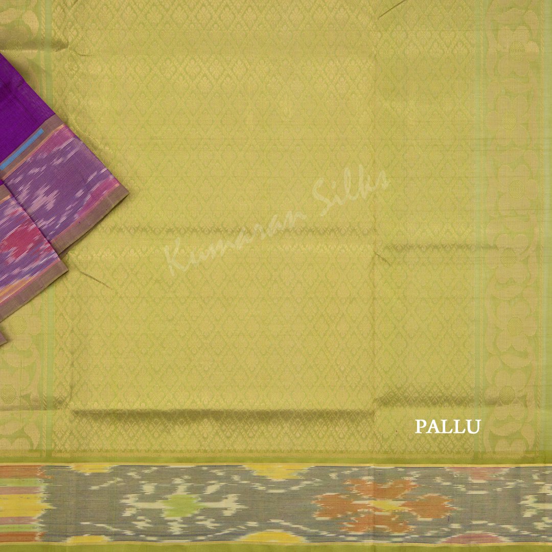 Amirthavarshni Purple Silk Cotton Saree 02