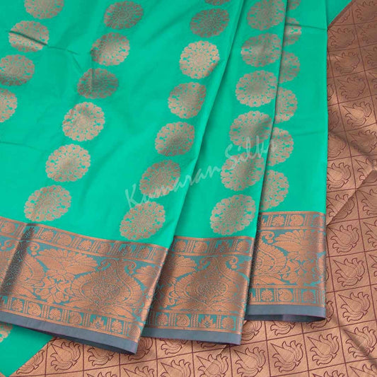 Art Silk Embroidered Mint Green Saree