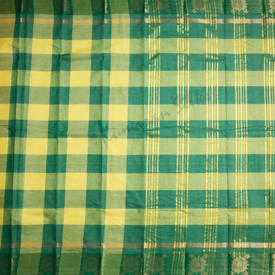 Chettinad Cotton Multi Colour Checked Saree Without Blouse 18