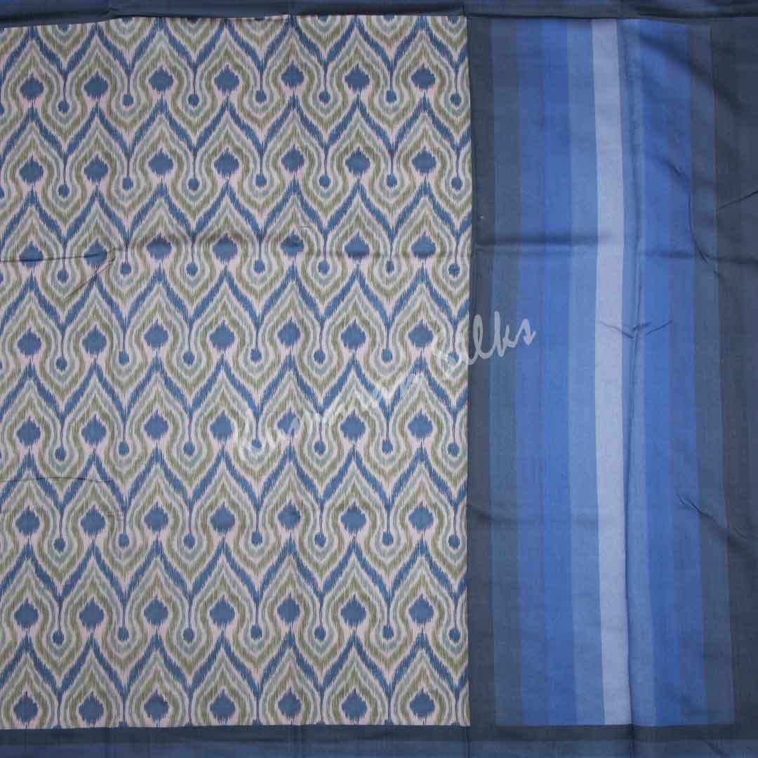 Semi Raw Silk Printed Multi Colour Saree 08