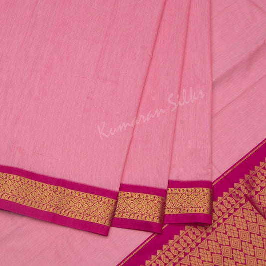 Art Silk Plain Light Pink Saree