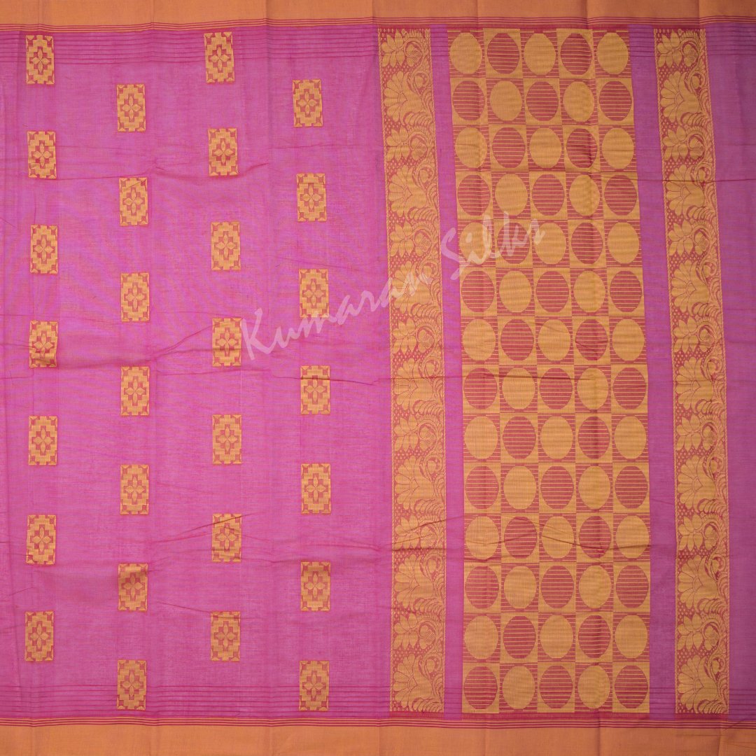 Kanchi Cotton Embroidered Magenta Pink Saree