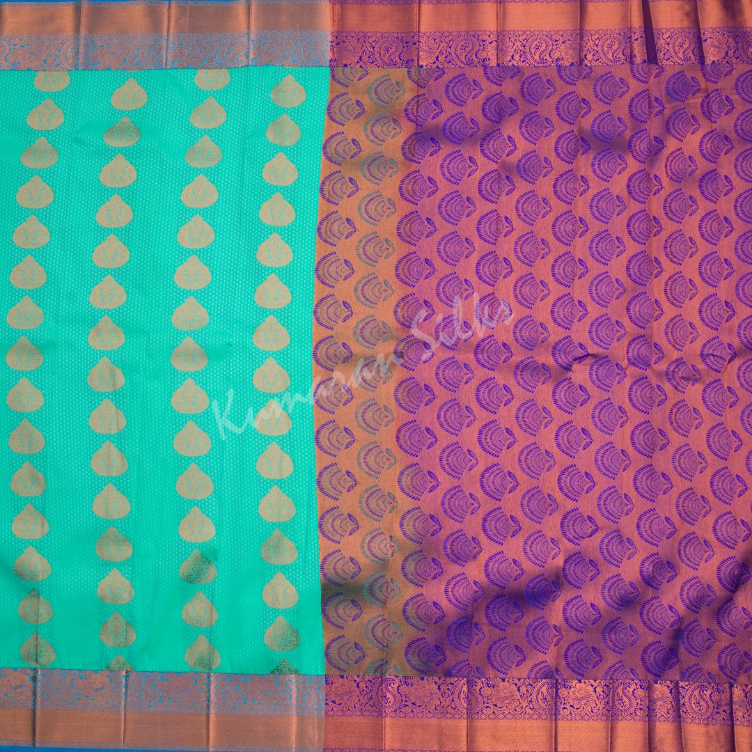 Art Silk Embroidered Turquoise Saree 04
