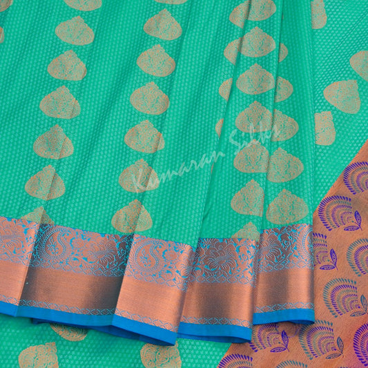 Art Silk Embroidered Turquoise Saree 04