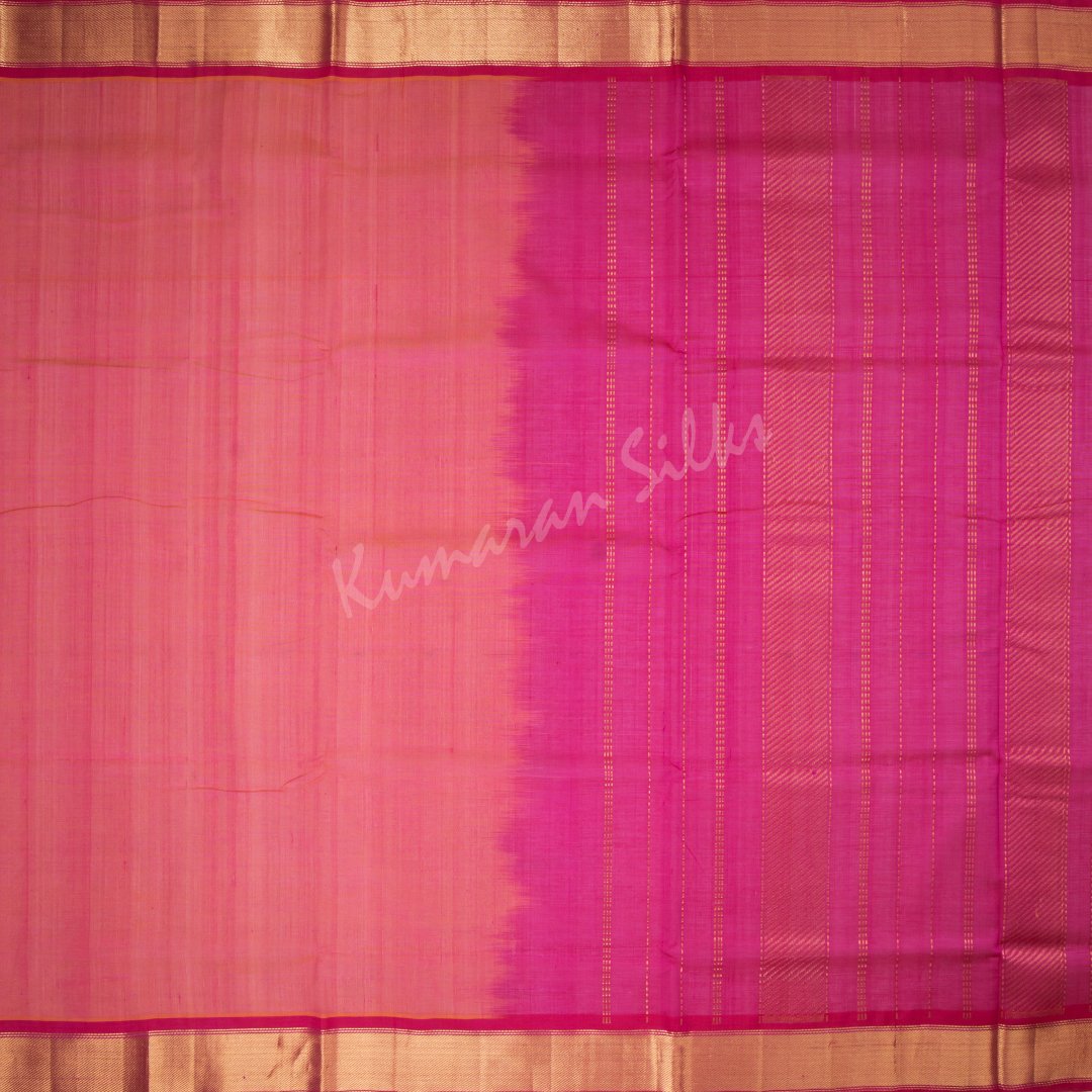 Amirthavarshni Shot Colour Silk Cotton Saree With Bavanji Border