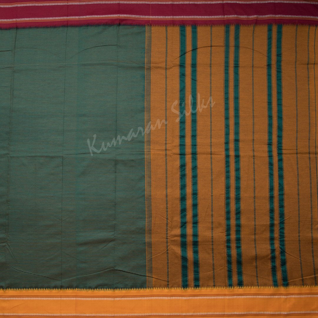 Dharwad Cotton Green Saree 12