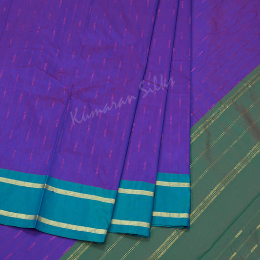 Art Silk Purple Saree Vertically striped Design With Simple Border