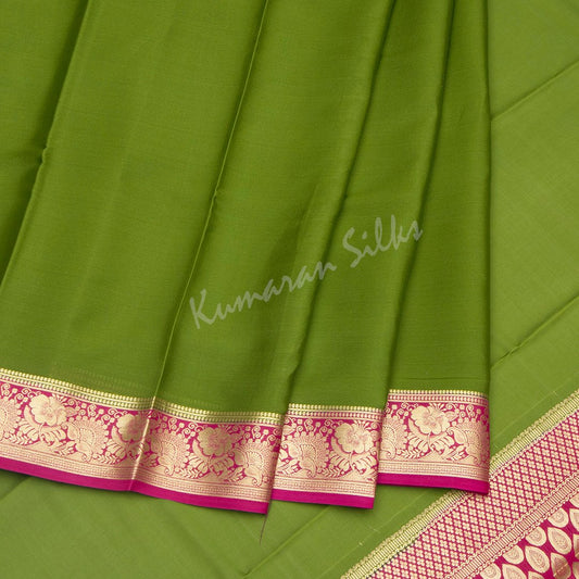 Green Pure Mysore Crepe Silk Saree