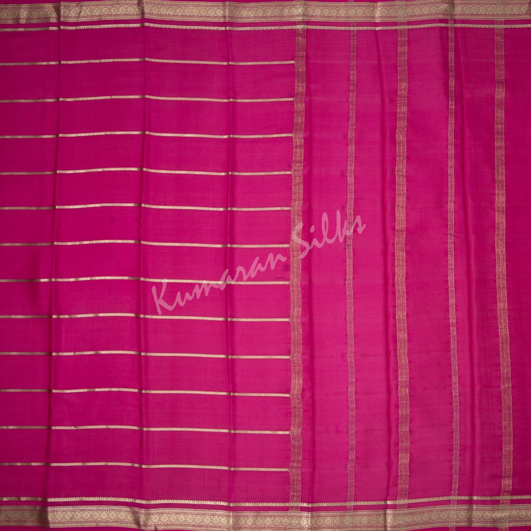 Magenta Pink Pure Mysore Crepe Silk Saree 02